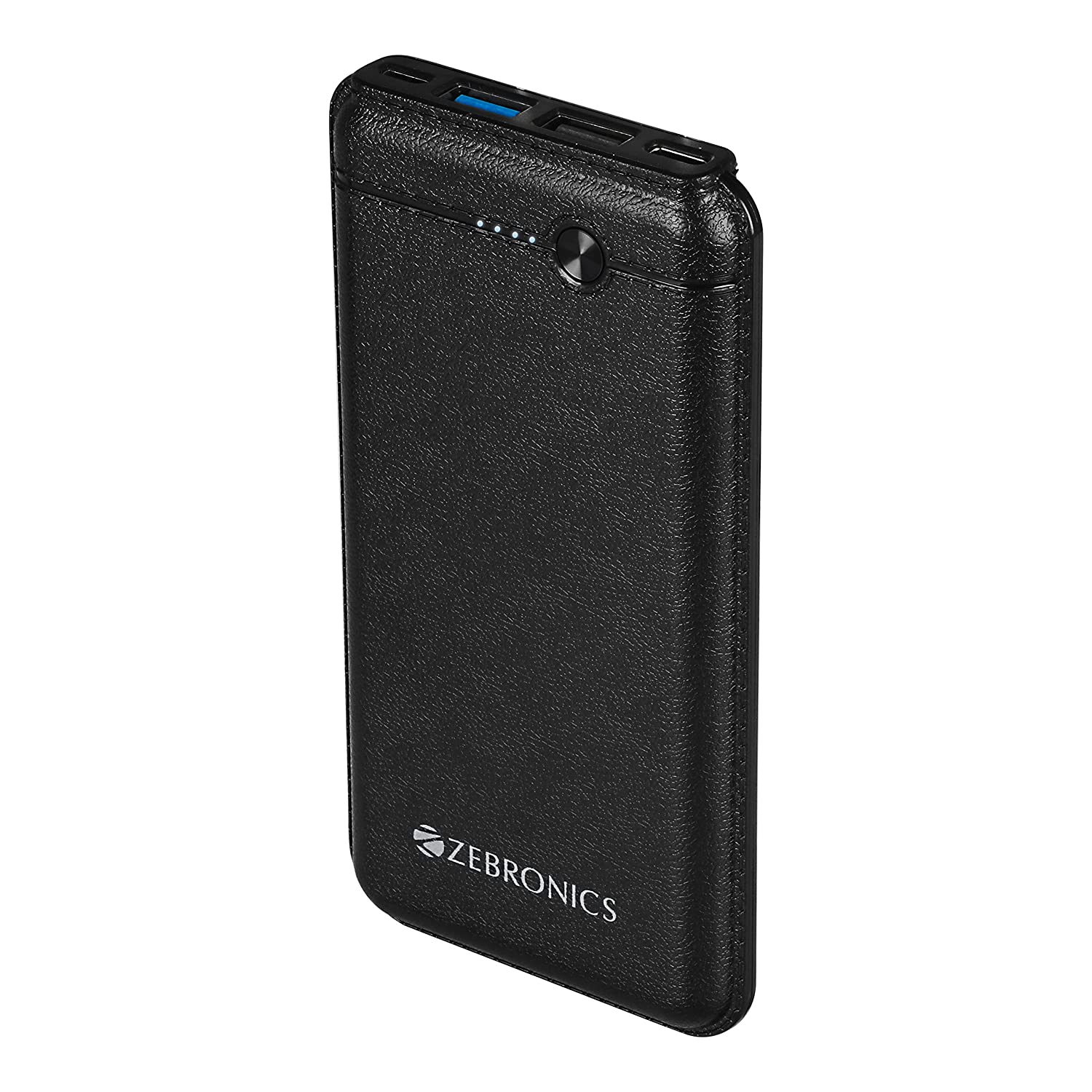 ZEBRONICS 10000 mAh Lithium Polymer Power Bank ZEB-MC10000S1, (Black)