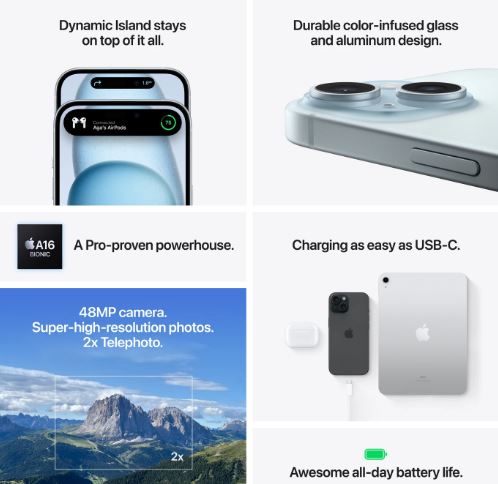 Apple iPhone 15 — 128GB